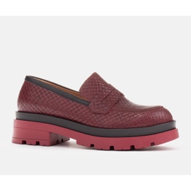 Marco Shoes Naplopók vastag talppal piros 1