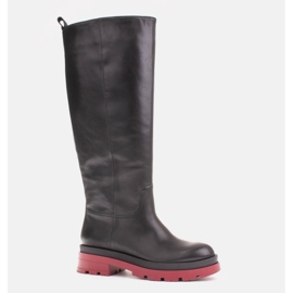 Marco Shoes Trapper csizma szélesebb felsőrésszel fekete 1