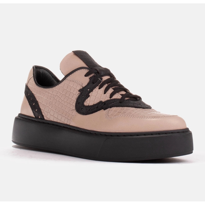 Marco Shoes Könnyű cipők természetes bőrből bézs 1