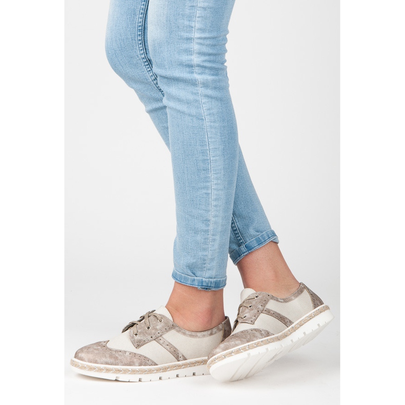 Fűzős cipő KYLIE barna 2