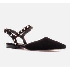 Marco Shoes Fekete szandál szegecsekkel 1