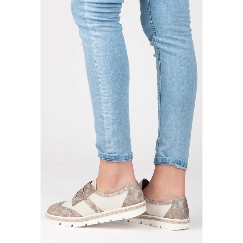 Fűzős cipő KYLIE barna 1