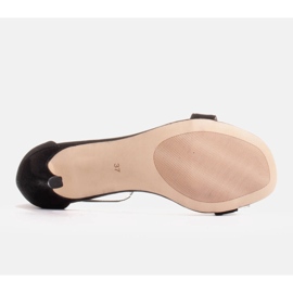 Marco Shoes Elegáns szandál természetes velúrból fekete 2