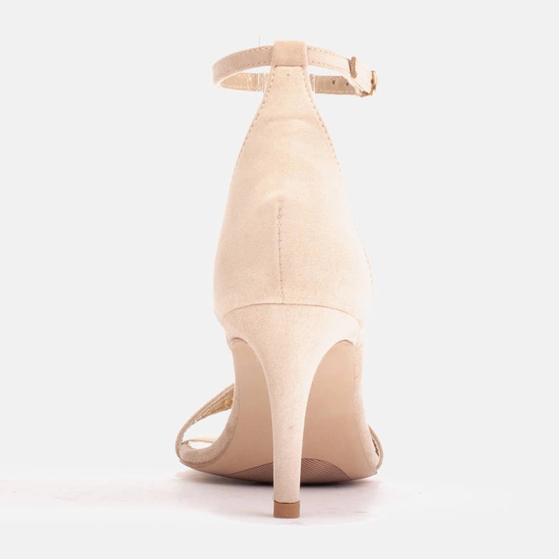 Marco Shoes Elegáns szandál természetes velúrból bézs 2