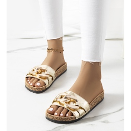 Arany papucs Derbi lánccal aranysárga 1 Arany papucs Derbi lánccal aranysárga 1