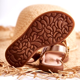 FR1 Gyermek szandál Golden Layra tépőzárral aranysárga 3