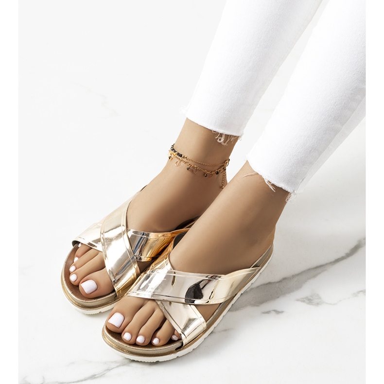 Arany színű női Nicolay papucs aranysárga 1