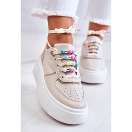 PS1 Női megkötött sportcipő, tornacipő, fehér és rózsaszín Manila 1