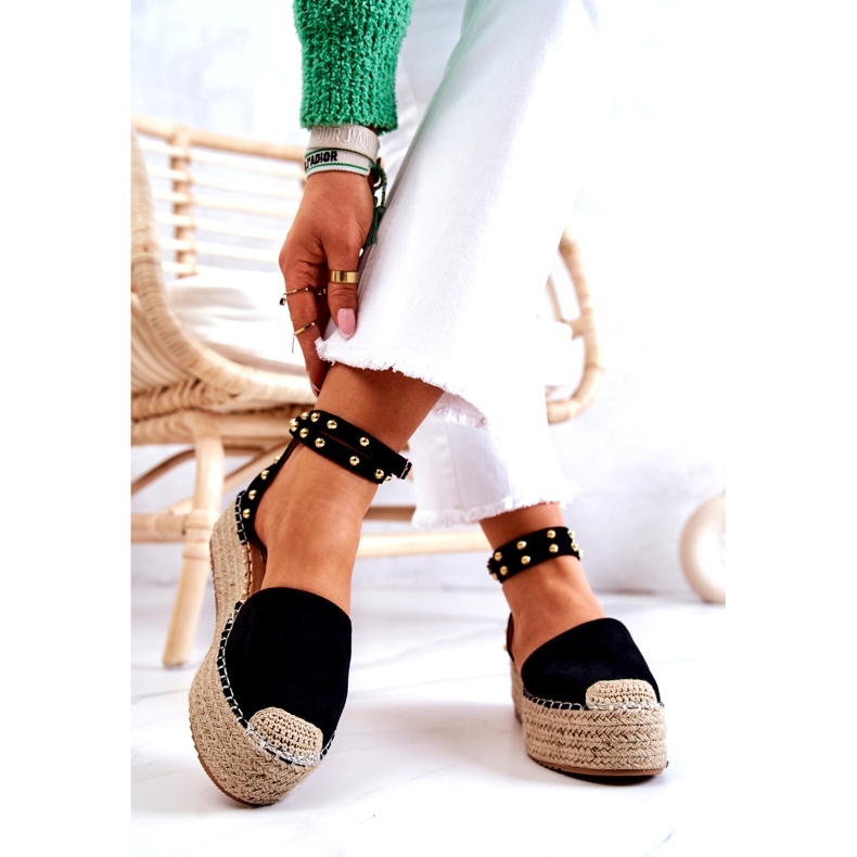 FB2 Fekete Lillian Espadrilles szandál fúvókával 3