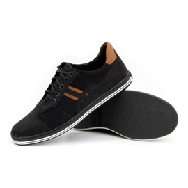 Polbut Alkalmi férfi cipő 1801P fekete nubuk / teve barna 2