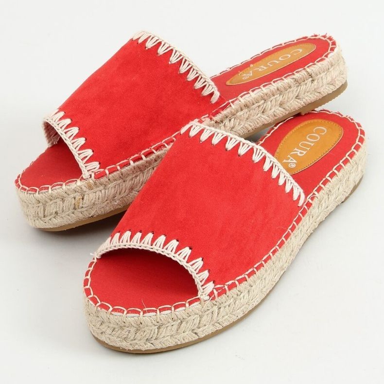 Leven Red női espadrilles papucs piros 1