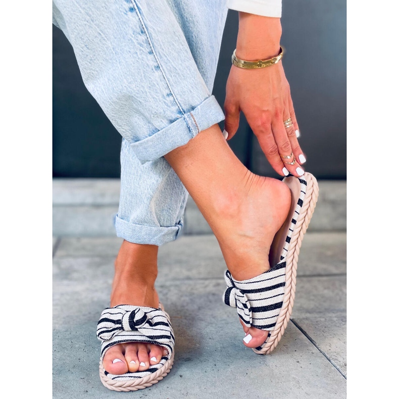 Adana Fekete női papucs bézs 2 Adana Fekete női papucs bézs 2