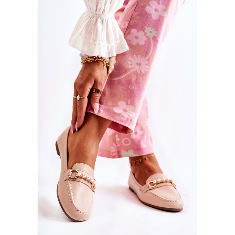 PG1 Női naplopók dekoratív gyöngyökkel bézs Sergia 2