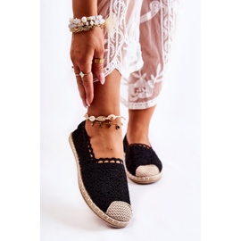 PH1 Női fekete áttört bebújós espadrillák 1 PH1 Női fekete áttört bebújós espadrillák 1