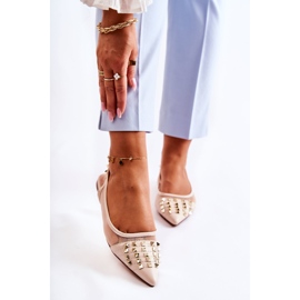 Női balerinák bézs színű Kinleyvel 1