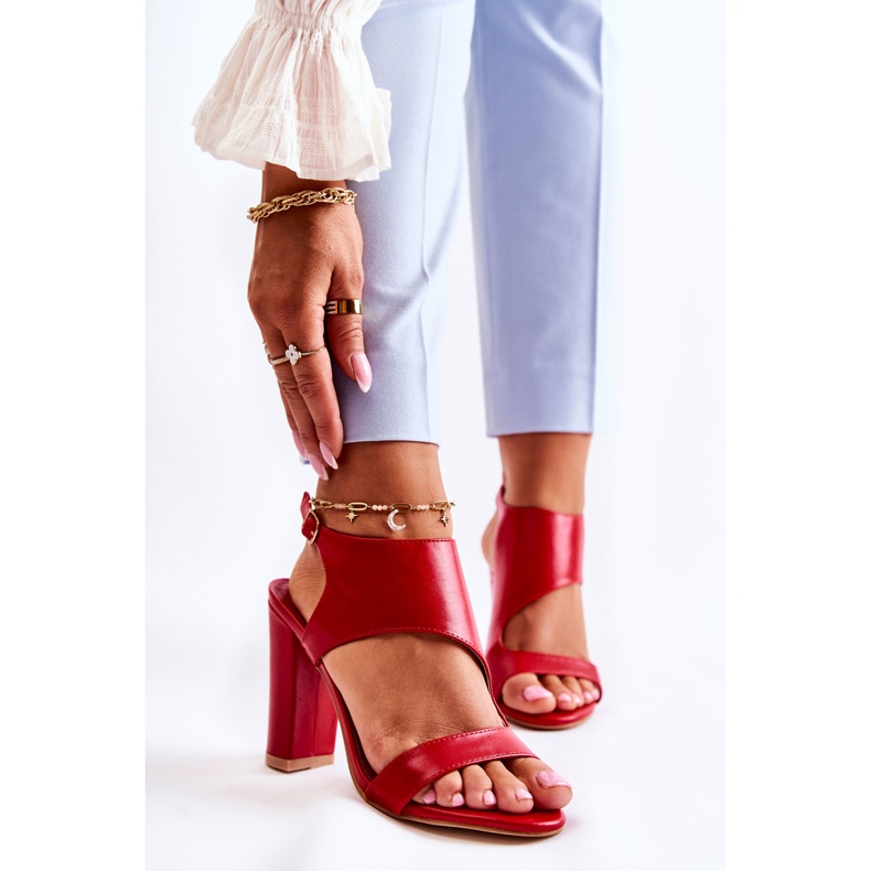 Piros Maronni Scoop nyakú szandál 1