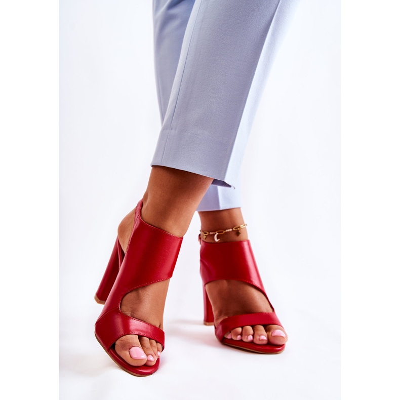 Piros Maronni Scoop nyakú szandál 2