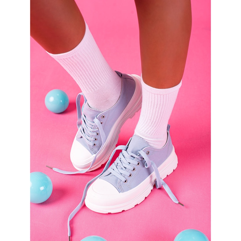 SHELOVET Kék Cipők A Platformon 1