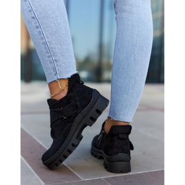 S.Barski Remgate fekete velúr csapdázók cipzárral 4