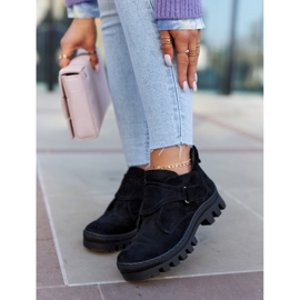 S.Barski Remgate fekete velúr csapdázók cipzárral 3