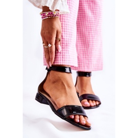 Női fekete Shanley lakkozott szandál 1