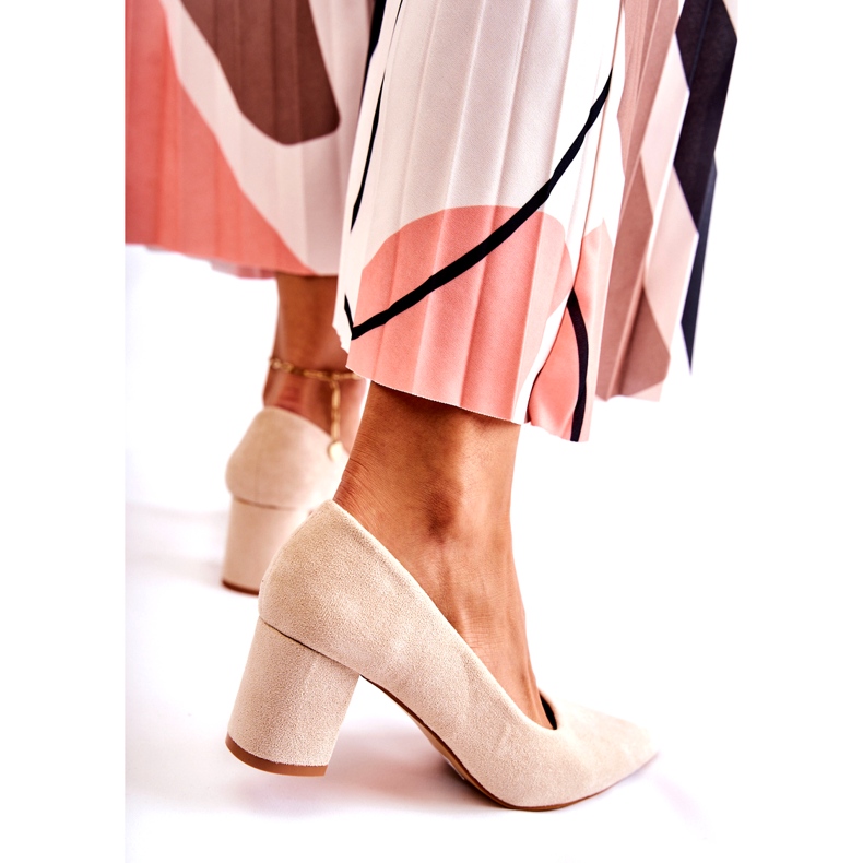 PS1 Klasszikus Velúr Pumpák Egy Bar Bézs Lency 3 PS1 Klasszikus Velúr Pumpák Egy Bar Bézs Lency 3