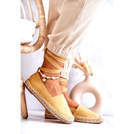 FB1 Kötött sárga Ismann velúr espadrillák 3 FB1 Kötött sárga Ismann velúr espadrillák 3