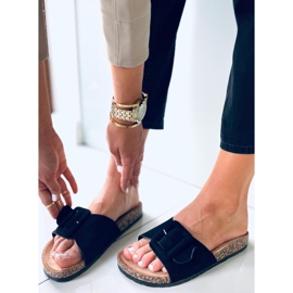 Priya Fekete parafa talpú papucs 1