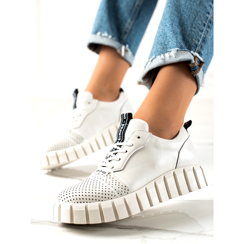 ARTIKER Fehér divatos bőrcipő 1