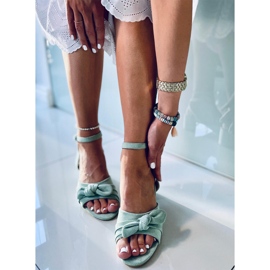 Giselle Green magas sarkú szandál zöld 1