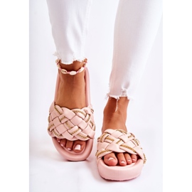 PS1 Női bőr papucs lánccal, Pink Soline rózsaszín 1