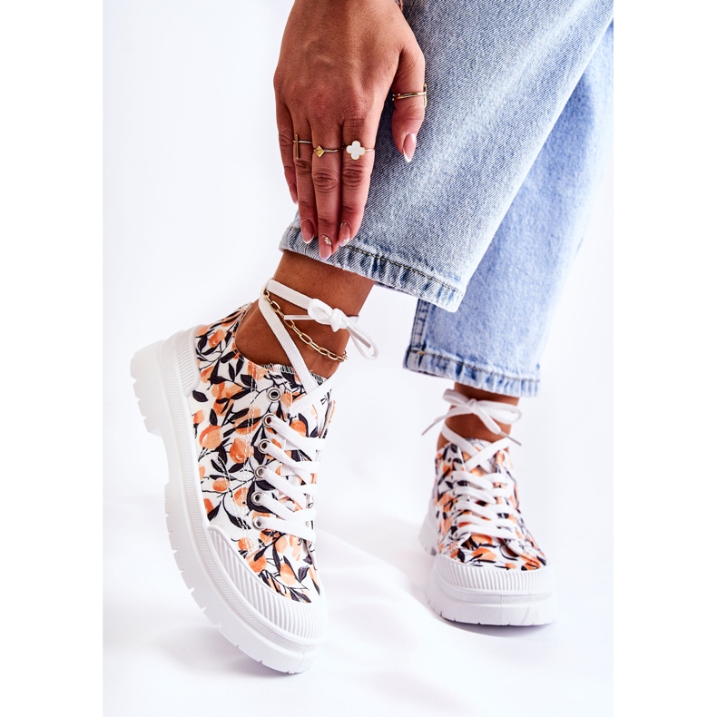 PS1 Fehér Amissa Gyümölcsbe kötött alacsony tornacipő 1