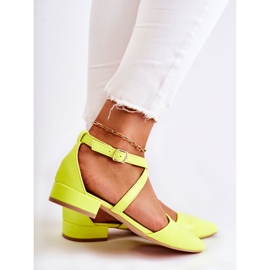 WS1 Bőr pumpák alacsony sarkú cipőben, sárga Giovanna sokszínű 2