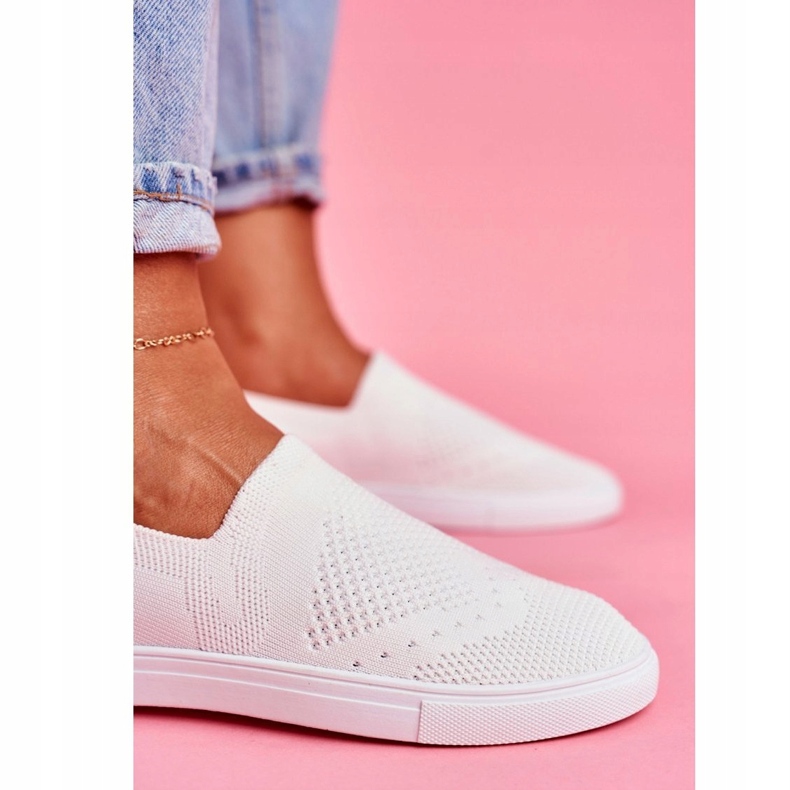 Női fehér tornacipő Csúszós cipő Big Star FF274A608 4