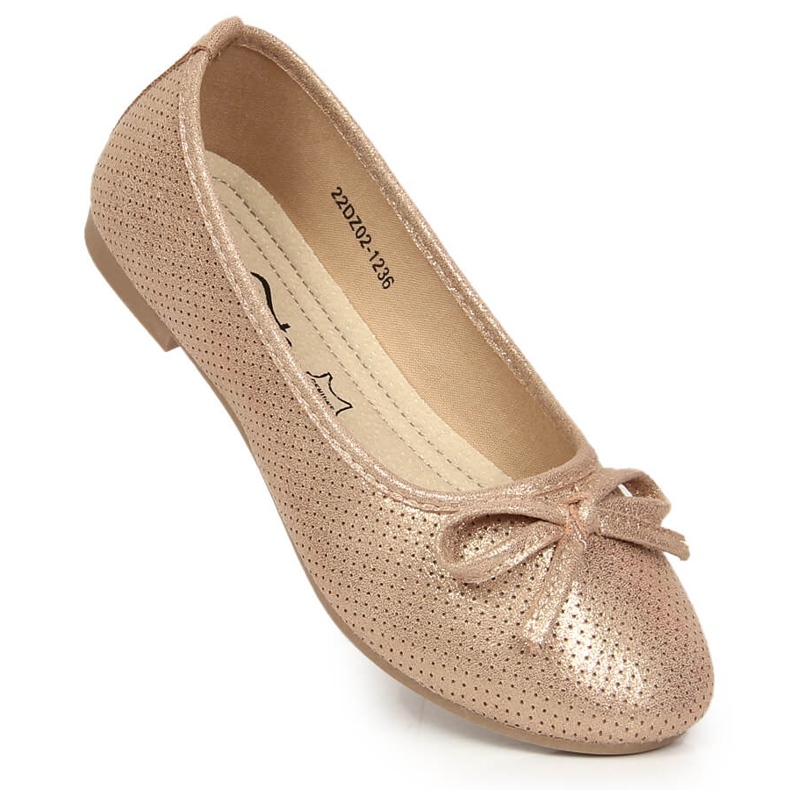 Lány balerinák rózsaszín masnival, eVento aranysárga 1