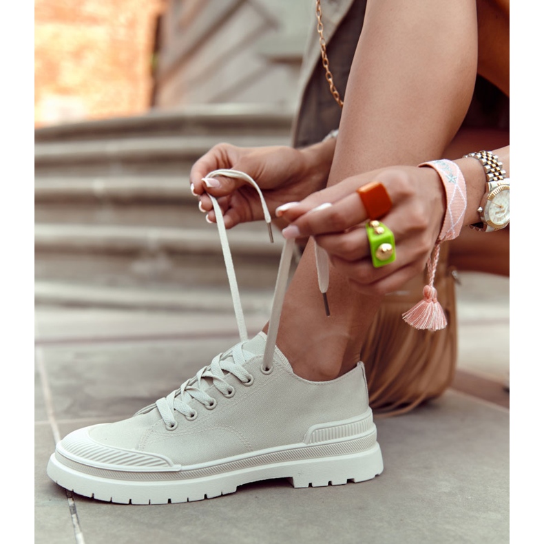 PS1 Női szövet tornacipő Világos bézs Parossa 1