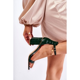 WT1 Női szandál Kígyómintás zöld Sollana 2