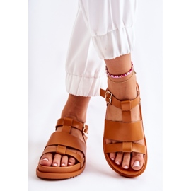WS1 Tessy Camel Platform szandálok barna 1