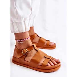 WS1 Tessy Camel Platform szandálok barna 2