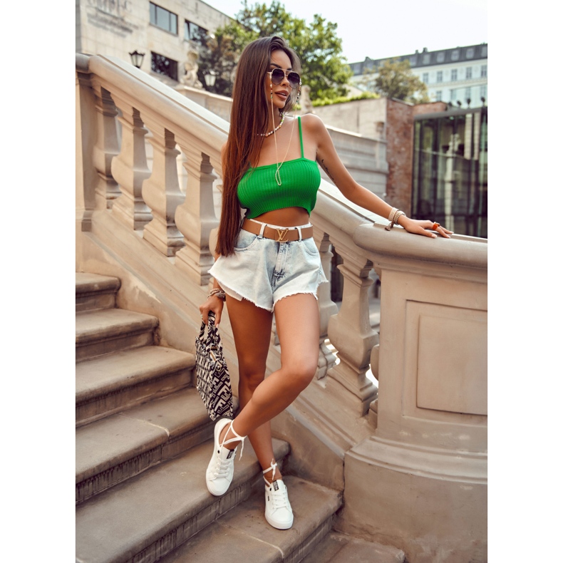 Női bőrcipő Big Star EE274316 Fehér felirattal 2