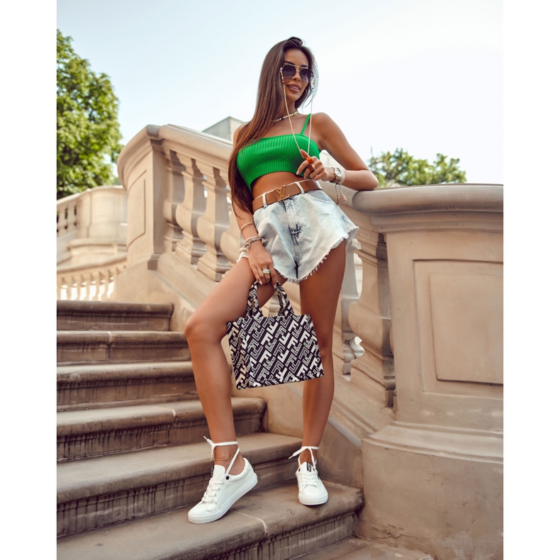 Női bőrcipő Big Star EE274316 Fehér felirattal 1