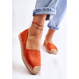 PG1 Klasszikus női narancssárga velúr Espadrilles Clarice 1
