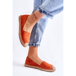 PG1 Klasszikus női narancssárga velúr Espadrilles Clarice 2