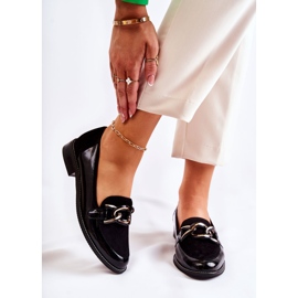 Klasszikus mokaszin lánccal Laura Messi 2531 fekete 1