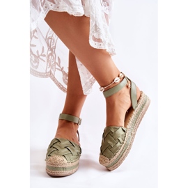 WS1 Női Espadrilles szandálok a Green Susane platformon zöld 2 WS1 Női Espadrilles szandálok a Green Susane platformon zöld 2