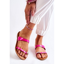 WS1 Női lakkozott papucs Fuchsia Jimena rózsaszín 2