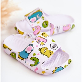 WJ1 Könnyű gyerek fehér Astro Dinosaurs papucs 2 WJ1 Könnyű gyerek fehér Astro Dinosaurs papucs 2
