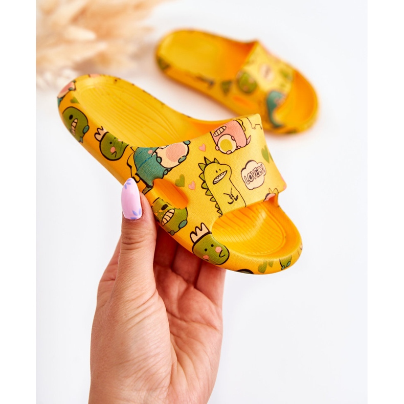 WJ1 Könnyű gyerekpapucs Dinosaurs Orange Astro narancssárga 1