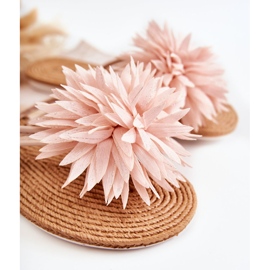 WJ1 Női flip-flop szövetdísszel Világos rózsaszín Eviana 2