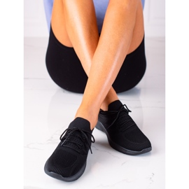 SHELOVET Kényelmes fitneszcipők fekete 1